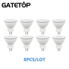 Энергосберегающая светодиодная лампа для украшения дома, 8 шт.лот, точечный светильник Foco MR11 AC DC 12 В, теплый белый 3000K, замена галогенной лампы 20 Вт 25 Вт