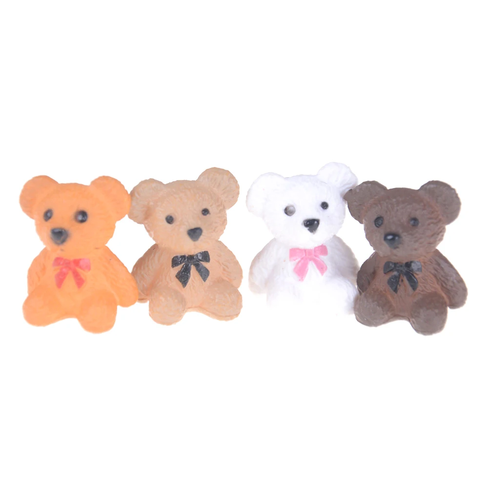 2pcs 1:12 1:6 Scale doll house Miniature little Sitting bear Toy for Food Kitchen living room Accessories furniture toy | Игрушки и