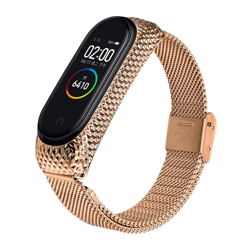 Металлический ремешок для Xiaomi mi Band 4 металлический браслет из нержавеющей стали для mi Band 3 сменный ремешок на запястье M3 M4