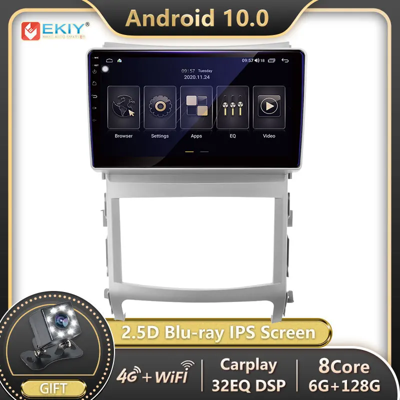EKIY 6 + 128G Авторадио Android 10 для Hyundai Veracruz ix55 2006 2015 автомобильное радио мультимедиа Blu