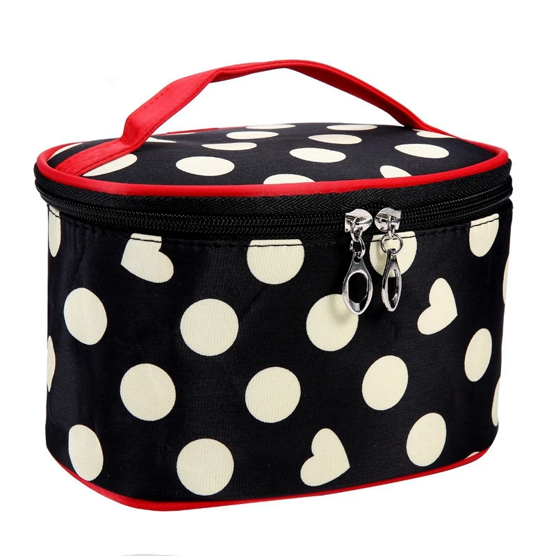 Новая модная женская косметичка в горошек дорожный органайзер Профессиональный