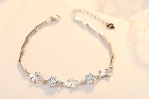 

YVV103 925 Sterling Silver Wedding Pearl Zircon Necklace Earrings crystal lovers Bracelet