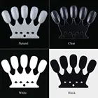 Демонстрация накладных ногтей, 50 типсов, корона, искусственные ногти, лак, прозрачная карта естественного цвета, акриловая Палитра для практики, рисунок, кольцо