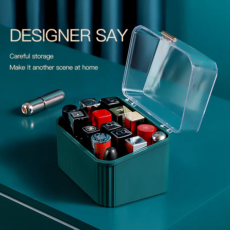 

Storage Box Cosmetics Student Desktop Home Simple and Convenient Girl Heart College Student Glove Box Durable Storage