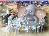 parnarzar 5d diamond painting full drilling kits strass glued crafts home decoration mural bath elephant