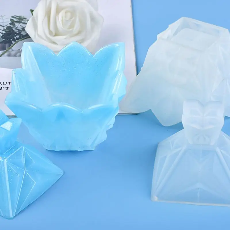 

Resin Trinket Box Molds Small Size Silicone Jewelry Box Molds, Epoxy Resin Molds for Jewelry Storage, Candlestick,Pen Holder