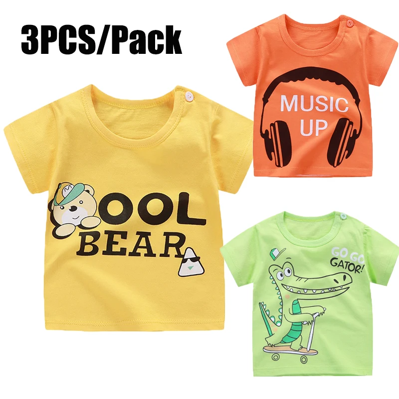 Летняя футболка для мальчиков и девочек 2020 Повседневная модная хлопковая с