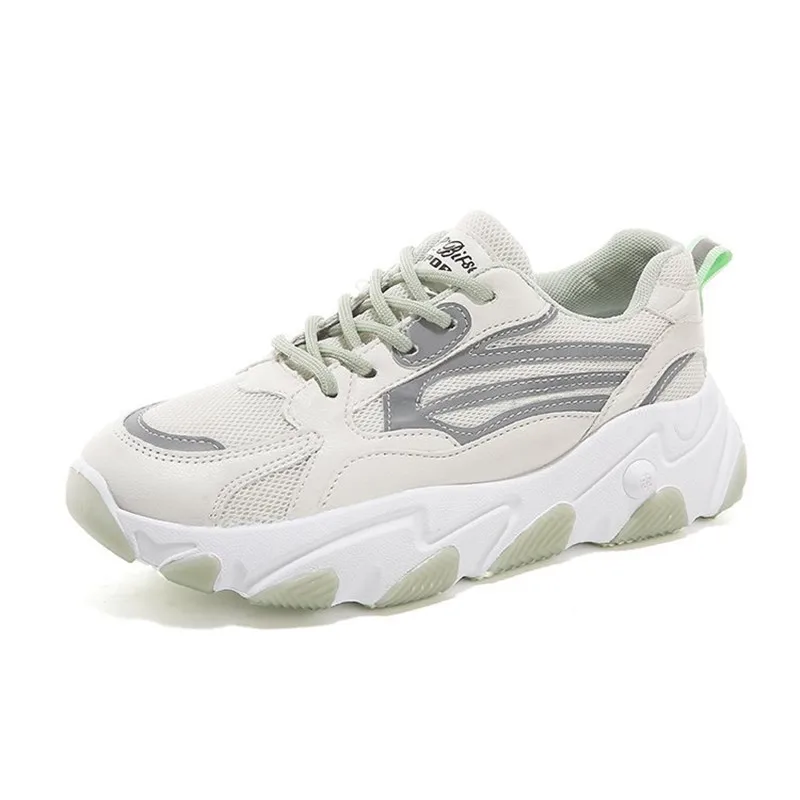 

Mesh Women's Boots Fashion 2021 Spring and Autumn New Style Lace Round Toe Comfortable High Quality Ladies Casual Sports Shoes