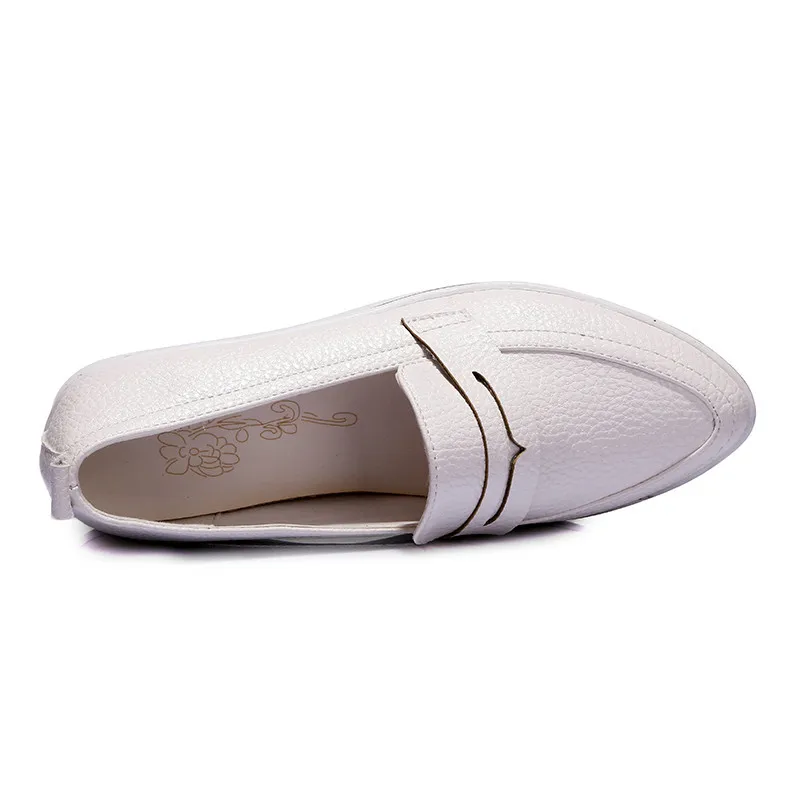 Женские туфли на низком каблуке QUTAA белые простая обувь размеры 34 40 для лета 2020|white