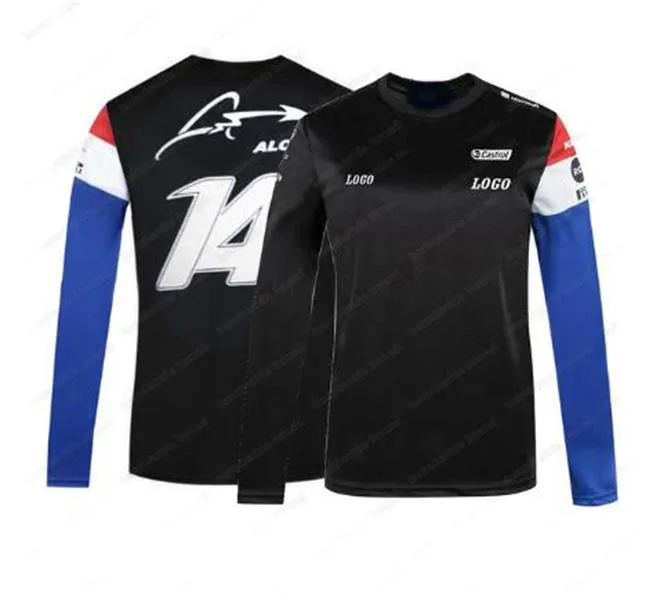 

F1 Formula One team long-sleeved T-shirt 2021 new spring and autumn F1 car downhill jersey with the same customization