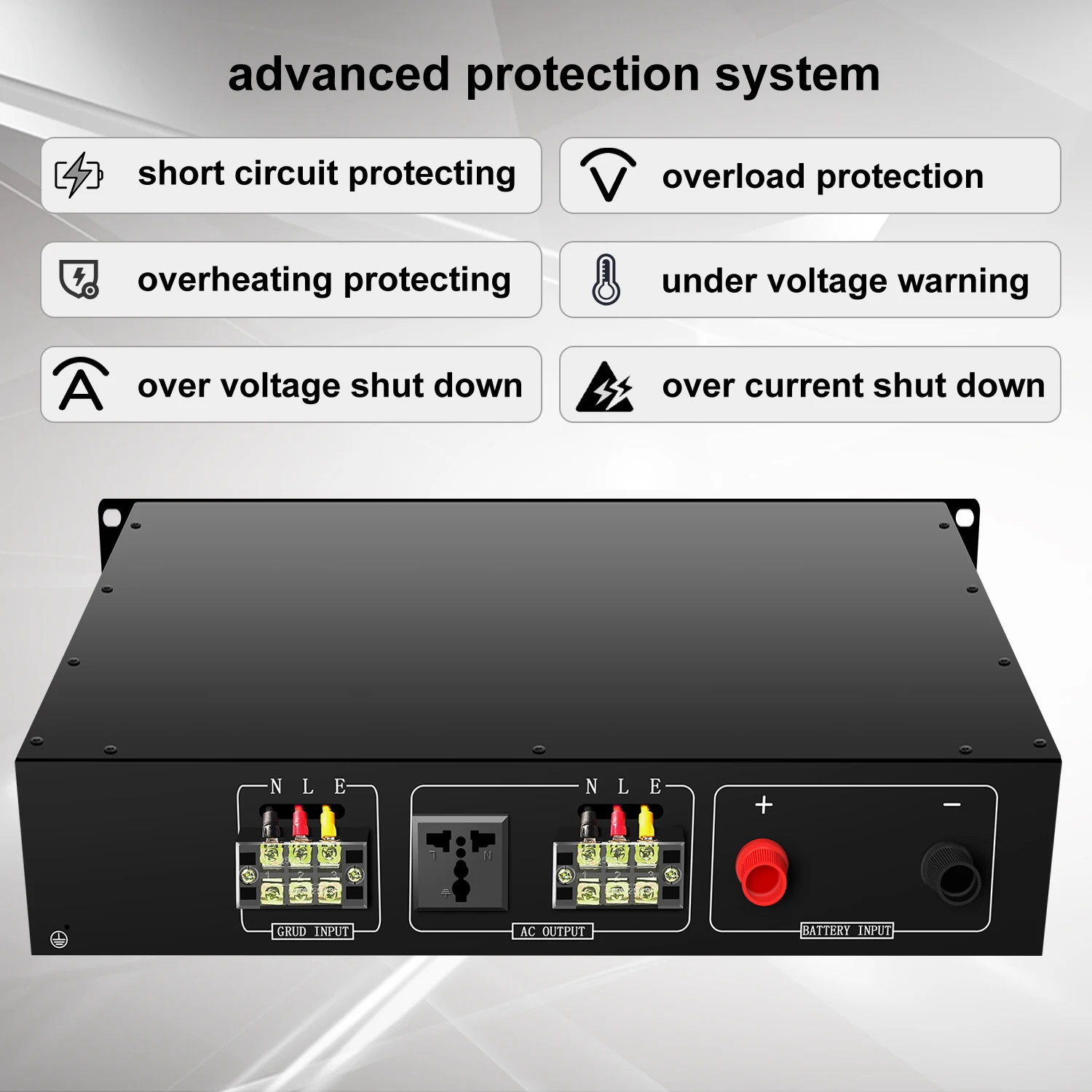 Фото 19 "стойки Телеком чистая Синусоидальная волна инверторы 1000VA/1KVA 12 V/24 V/48 V до 120 V/220 19 "стойки Телеком чистая Синусоидальная волна инверторы 1000VA/1KVA 12 V/24 V/48 V до 120 V/220