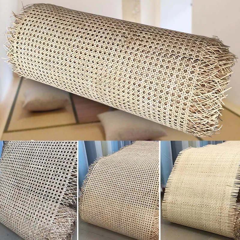 Natural Indonesian Real Rattan Wicker Cane Webbing Furniture Chair Table Ceiling Screen Repairing Material Home Craft Decoration