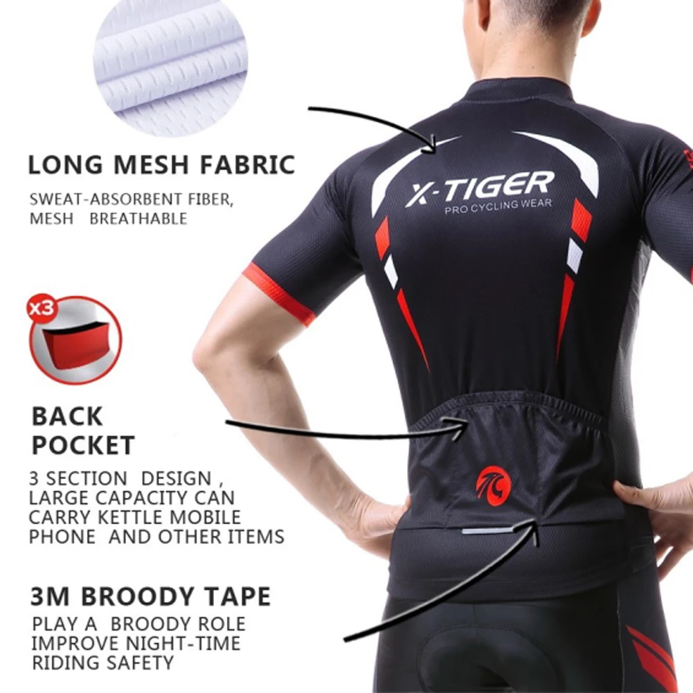 

2021 Summer Men's Cycling Jersey Shirt Racing Sport Bicycle Shirt MTB Bike Jersey Cycling Wear