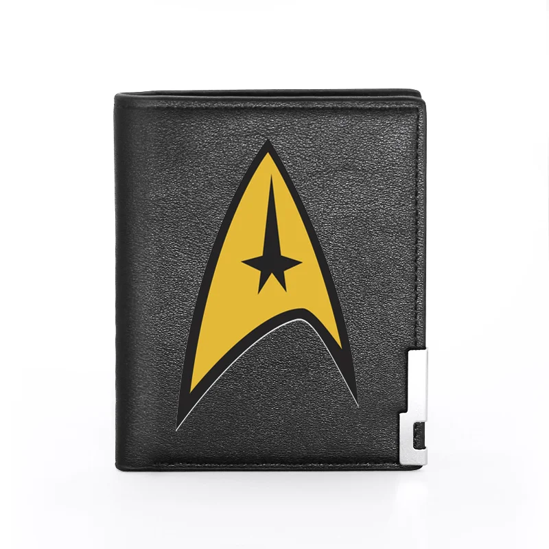 

High Quality Classic Starfleet Printing Men's Wallet Leather Purse For Men Credit Card Holder Short Male Slim Money Bags