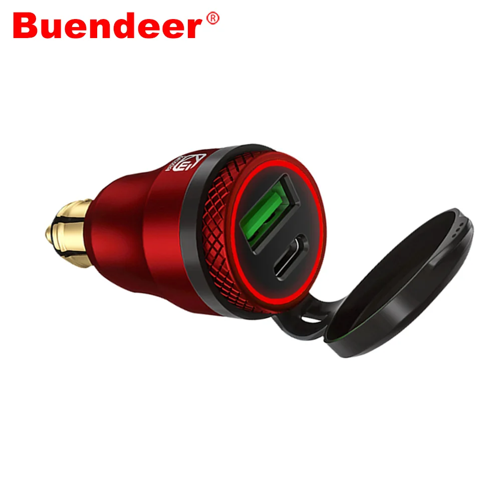 Портативное быстрое зарядное устройство Buendeer Mini QC3.0 Din к USB адаптеру для BMW Triumph Tiger