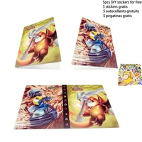 pokemon go 240pcs cards album book cartoon anime card diy collectors loaded list holder capacity binder folder toys for kids