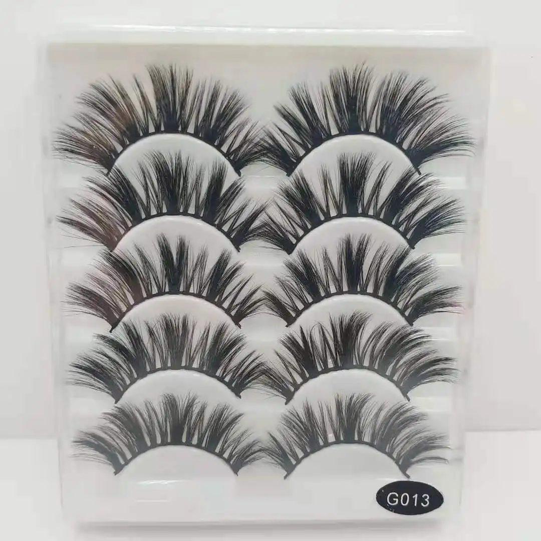 

3D chemical fiber eyelashes are soft and reusable false eyelashes Miami dramatic chemical fiber eyelashes five pairs set