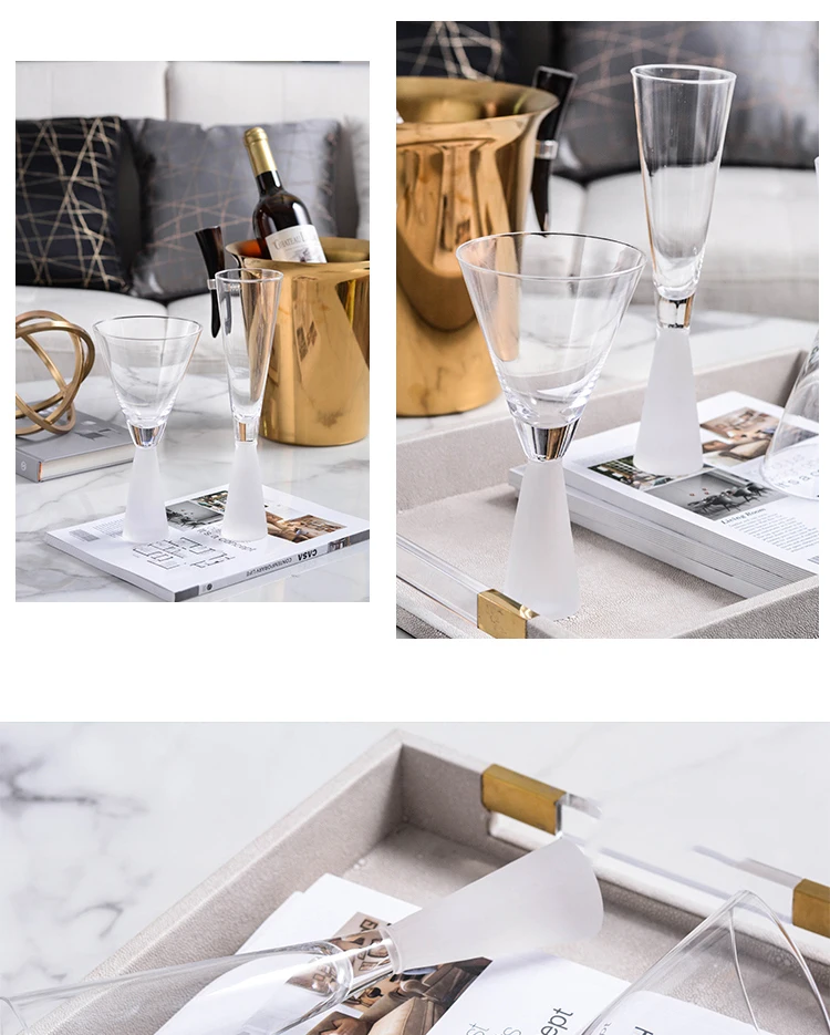 Бокал матовый бокал для вина серебряные розовые золотые бокалы сока цвет