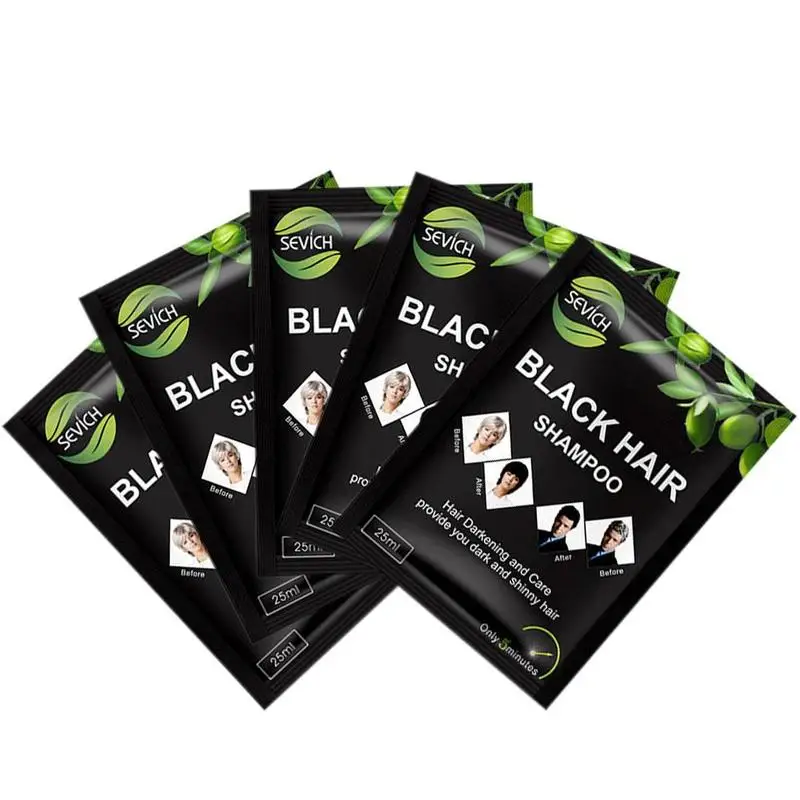 5 шт./лот всего минут серый цвет волос станет краской для черных затемнение и