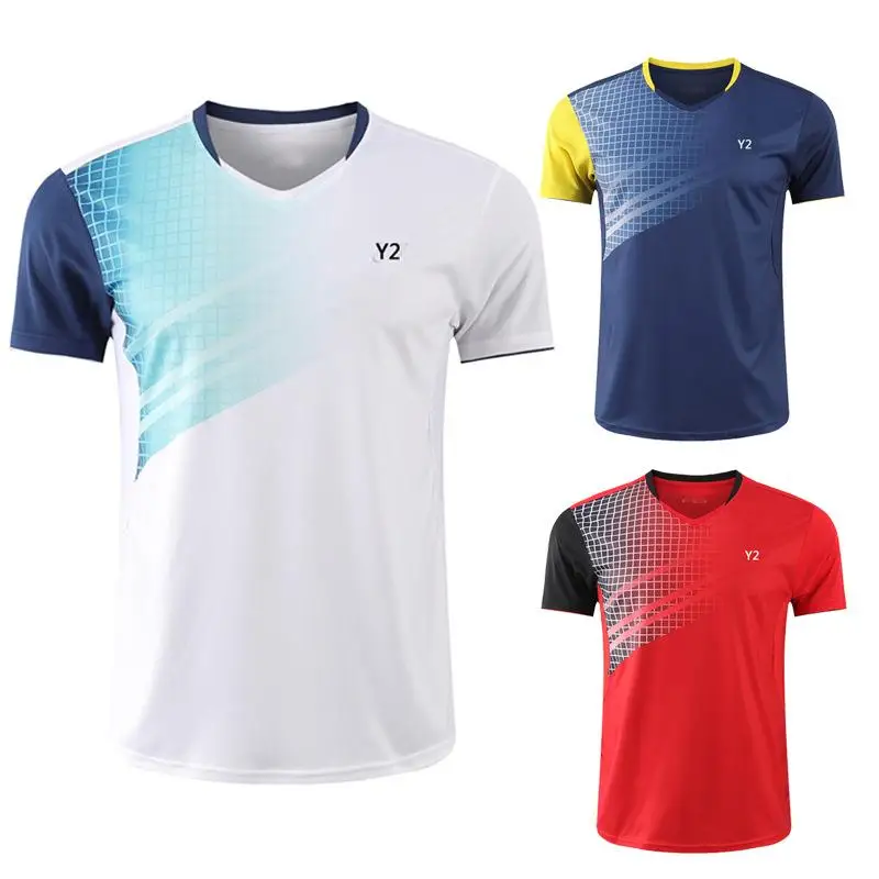 

Новые спортивные теннисные майки для мужчин и женщин, рубашки для настольного тенниса, Униформа, футболка для бадминтона, одежда для пинг-по...