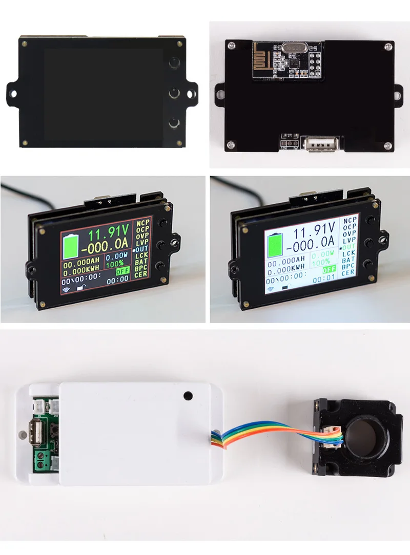 

DC 500V 100A 200A 500A Wireless voltage meter ammeter Solar Battery Charging coulometer capacity Power detector Tester
