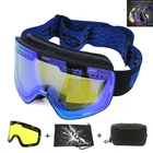 Магнитные лыжные очки двухслойные Поляризованные линзы для катания на лыжах Анти-Туман UV400 сноуборд очки для мужчин и женщин мужские лыжные очки Набор очков