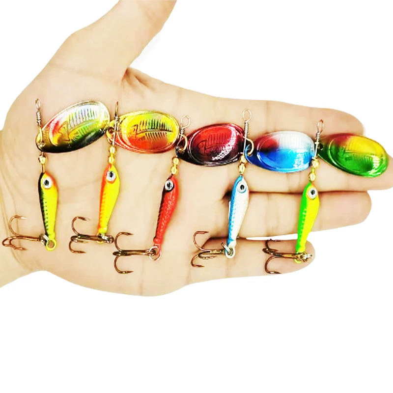 

Fishing Tackle Metal Spinner Lure Spoon 6g/9g 60mm/77mm Wobblers Jig VIB Sharp Hook Hard Baits Artificial Inline Spinner Bait