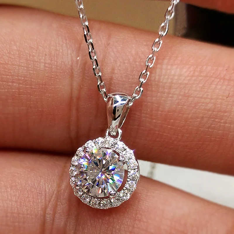 Ожерелье женское круглое с кулоном из циркония | Украшения и аксессуары