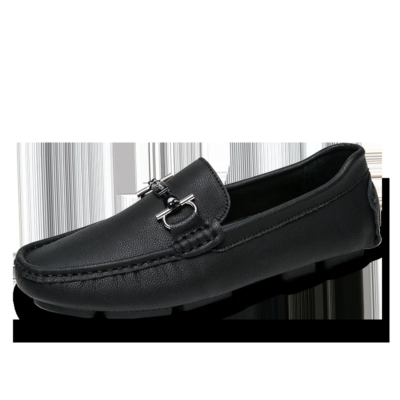 

И 2019 весна осень Мужская обувь в британском стиле новая мода кожаные простые легкие удобные уличные лоферы