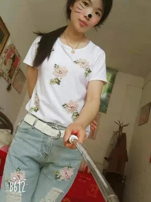 Футболка и джинсы для женщин повседневный костюм из двух предметов футболка с