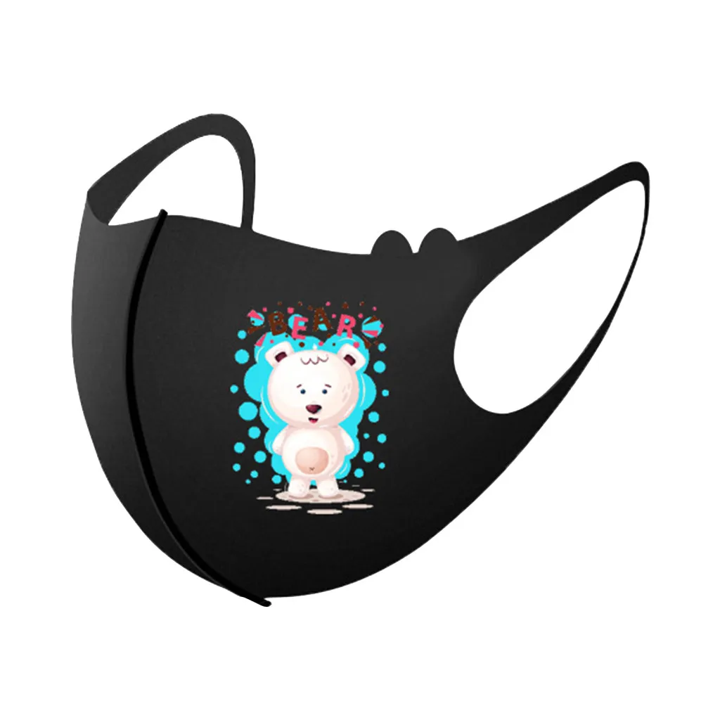 

5pc Children Cartoon Maske Reusable Kids Face-masks Washable Lovely Breathable Mondmasker Wasbaar Halloween Cosplay Mascarilla