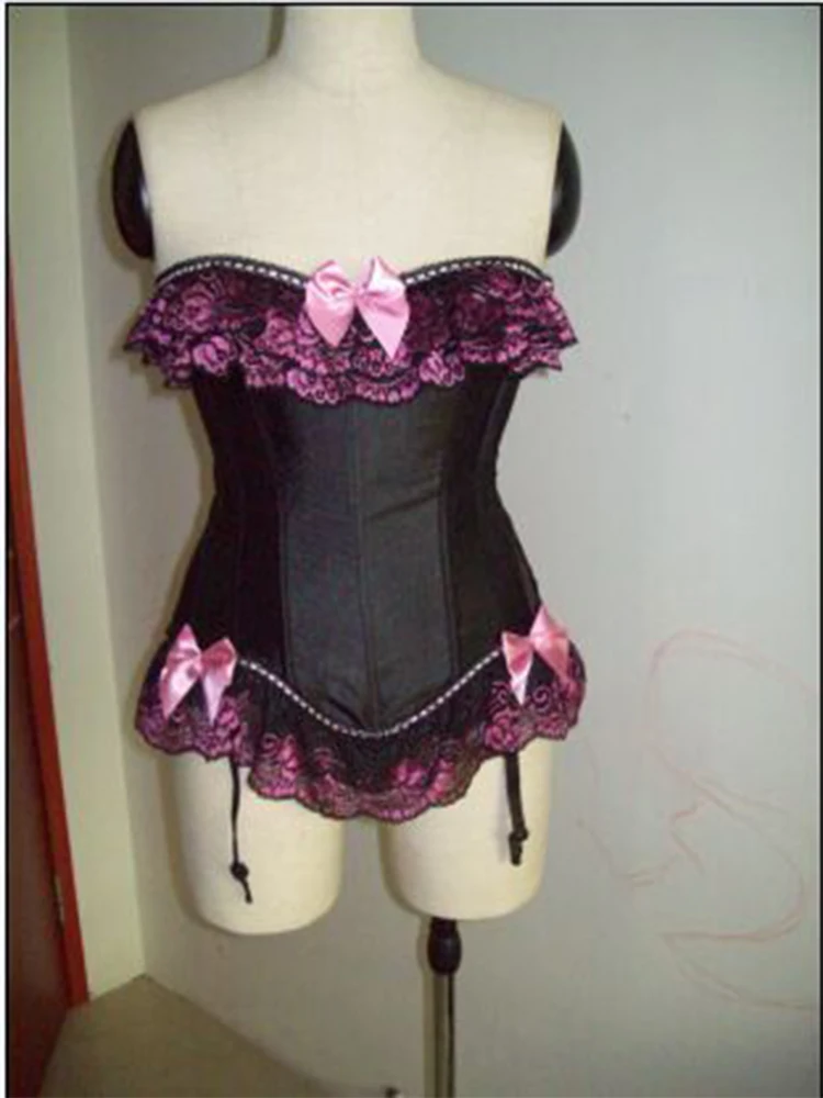 Женский атласный корсет с косточками топ бюстье нижнее белье burlesque 079 корсеты|boned