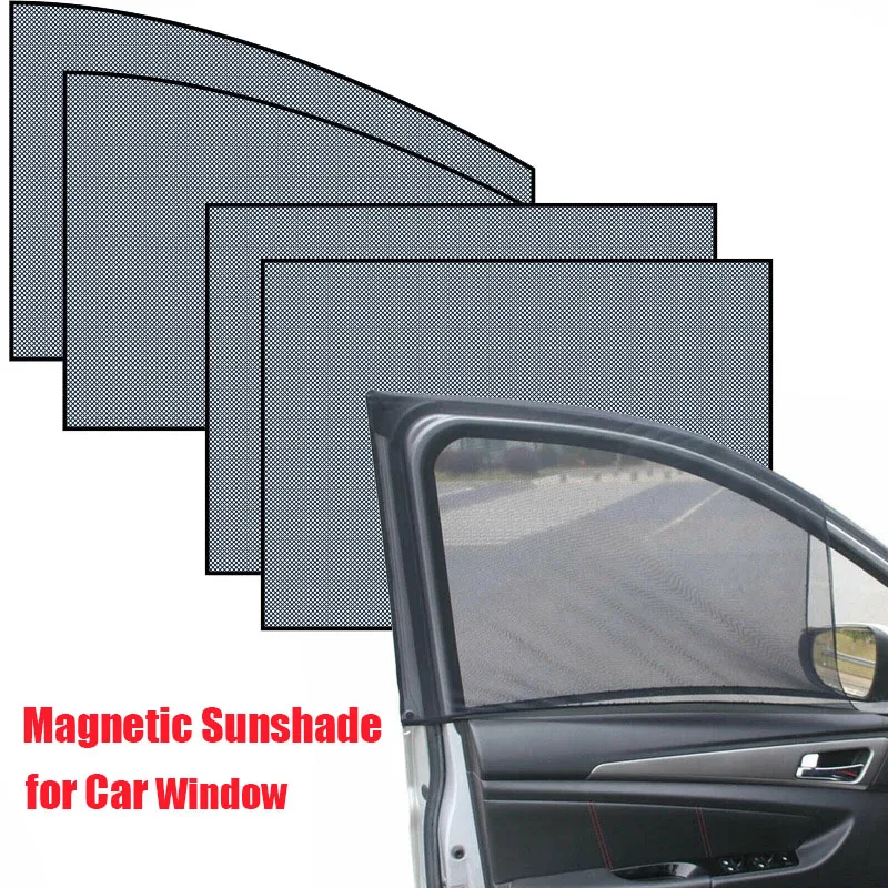 

Car Window Sunshade Magnetic Adsorption Telescopic Car Magnet Sunscreen Heat Insulation UV Protector Board Front Side Curtain