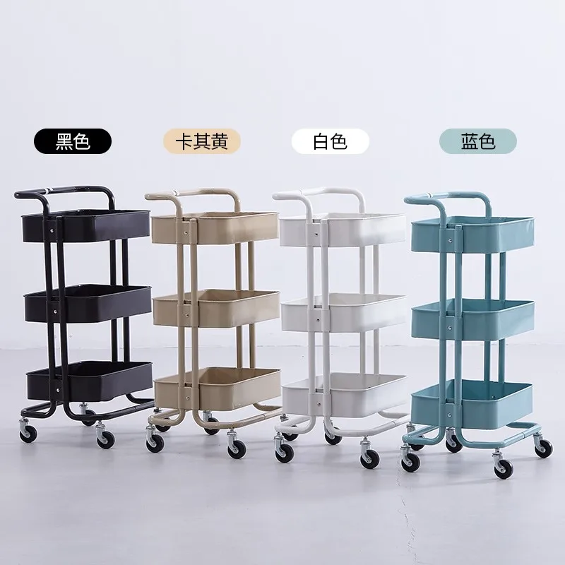 Тележка кухонная стойка с колесом Мобильная напольная полка для хранения