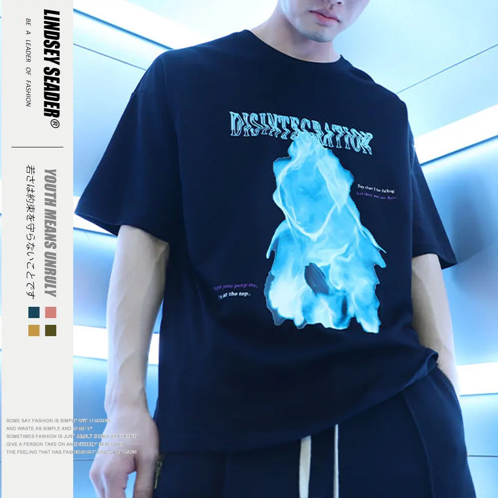 Lindsey Seader 20ss Men Abstract Women Print Streetwear Hiphop T-shirt Harajuku Cotton Top Tee Short Sleeve Fashion Tshirt | Мужская