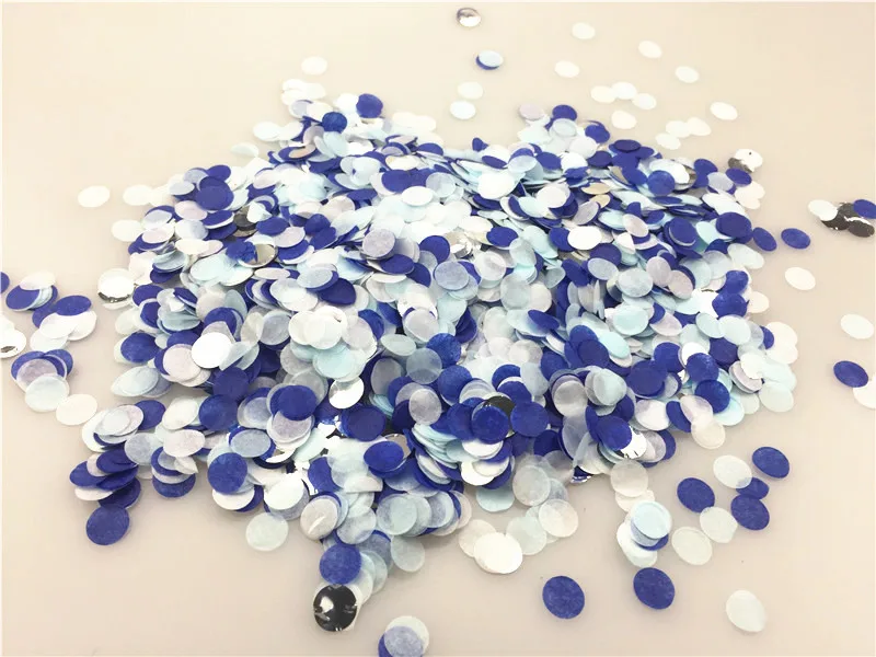 MSC18 Blue Mix 1 см, 1 кг/сумка, винтажная любовь, маленький круг, свадебные бумажные конфетти в горошек, заполненные воздушные шары, настольные украшения для детского душа - Цвет: MSC18 Blue Mix