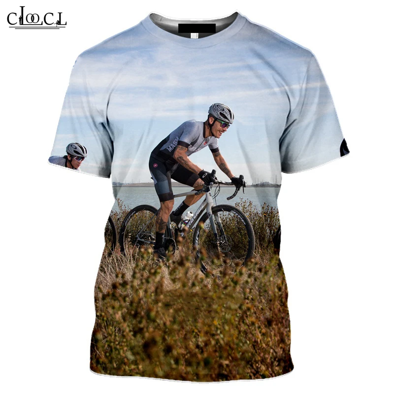 

CLOOCL Ретро велосипед Мужская футболка 3D принт велосипедная футболка Повседневная летняя футболка с короткими рукавами в стиле «хип-хоп», то...