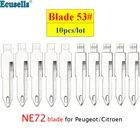 Заготовка для автомобильного ключа 10 шт.лот NE72 для Peugeot 206 306 405 для Citroen KD blade #53 для складного флип-брелка