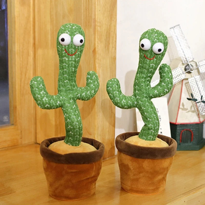 

Dancing Cactus Talking Cactus Stuffed Plush Toy Electronic Toy With Song Plush Cactus Potted Toy Early Education Toy For Kids