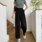 Брюки женские универсальные базовые летние в стиле бойфренд минималистичные женские брюки до щиколотки с широкими штанинами шикарные популярные женские брюки для отдыха