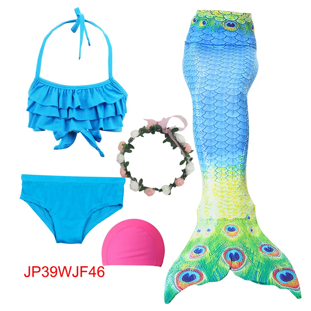 Костюм для купания Русалочка купальник бикини девочек одеяло хвост русалки с