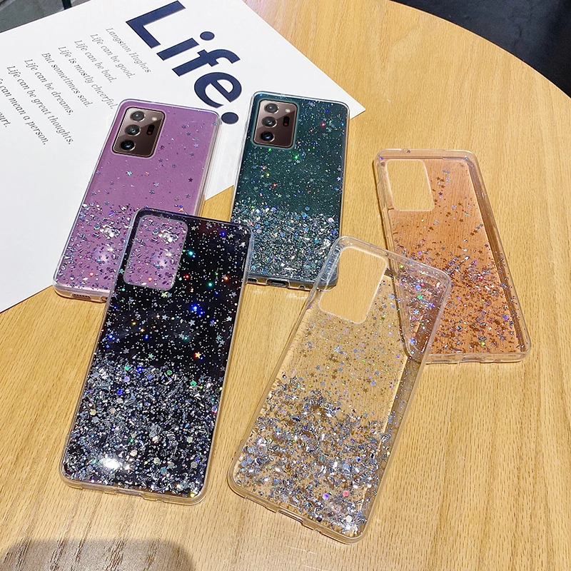 

Luxury Bling Glitter Silicone Phone Case For Samsung Galaxy S21 S20 FE S10 E S9 Note 20 10 9 8 Plus Ultra-thin Transparent Cover