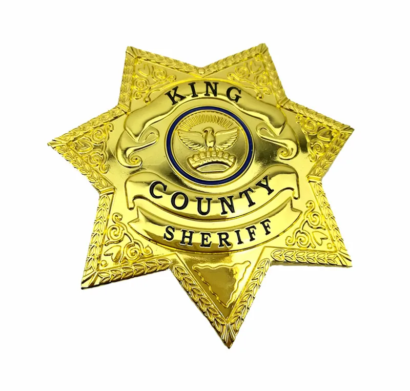 ТВ фильм Golden King County Sheriff Grimes значок Ходячие мертвецы Униформа звезда Хэллоуин