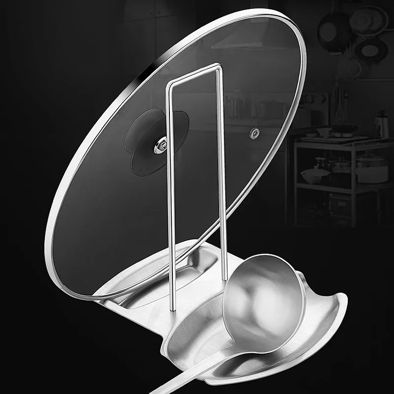 

Кухонные аксессуары, полка-органайзер для крышки кастрюли из нержавеющей стали, полка для сковороды, держатель для ложки, блюдо