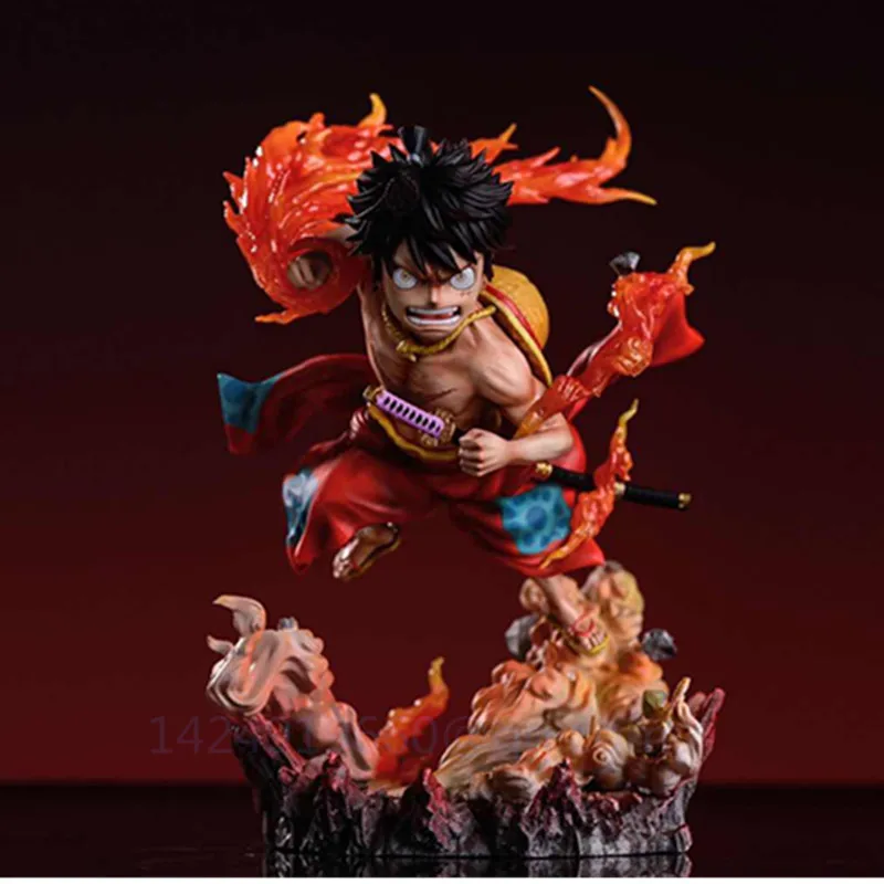 

GK Statue Anime ONE PIECE Fire Punch Monkey D Luffy Straw Hat Luffy Will of Fire Resin Action Figure Collectible Model Toy R602
