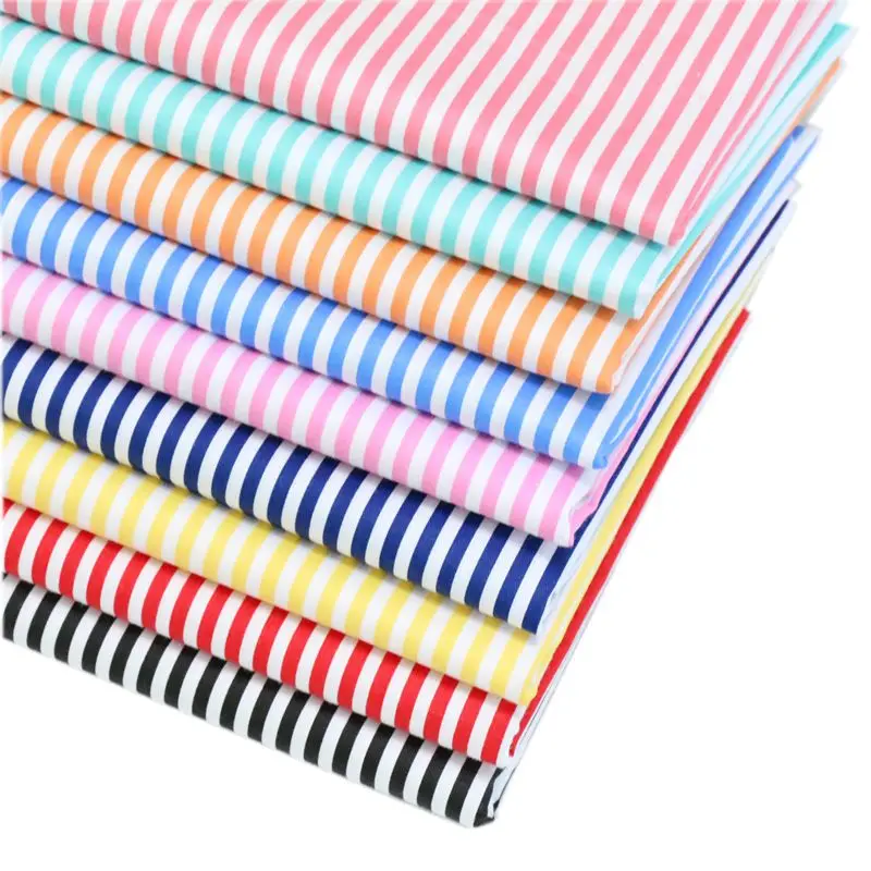 

100% Cotton Red Stripe Series Printed Fabric For Quilting Kids Patchwork Cloth DIY Sewing Fat Quarters Material For Baby&Child