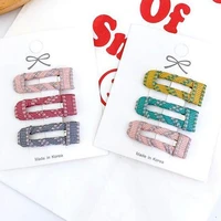 12pcsset baby infants rectangle 3cm snap hair clips thin hair toddlers fully wrapped barrettes hairpin girls hair accessories