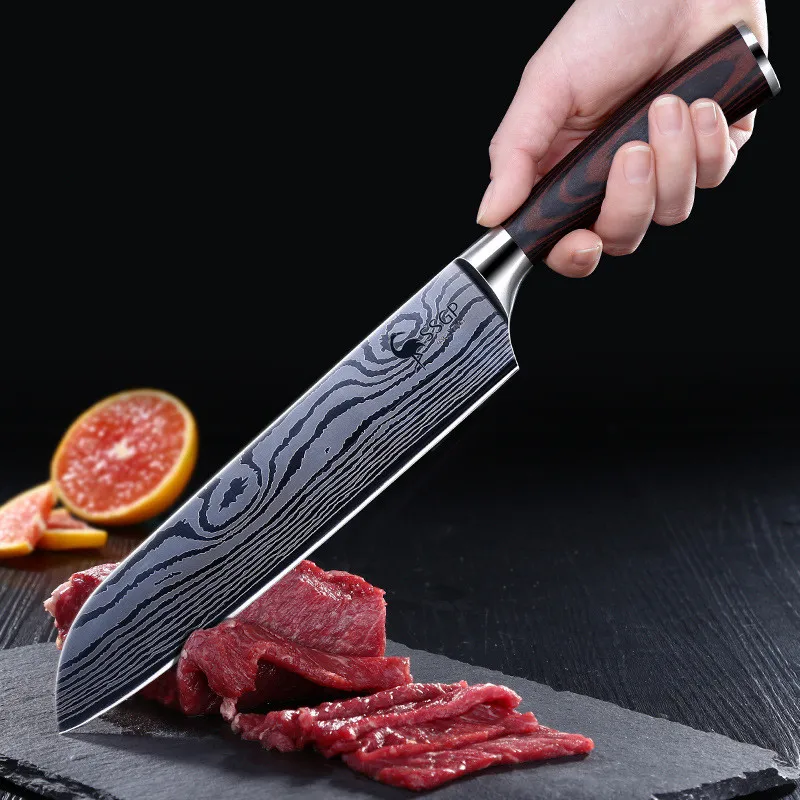 Кухонный нож шеф-повара для нарезки овощей кухонные ножи из нержавеющей стали 8
