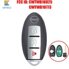 KEYECU FCC ID: CWTWB1U825  CWTWB1U773 для Nissan куб Армада дистанционный ключ-брелок от машины 3 кнопки FSK 433 МГц ID46 Модель: TWB1U825
