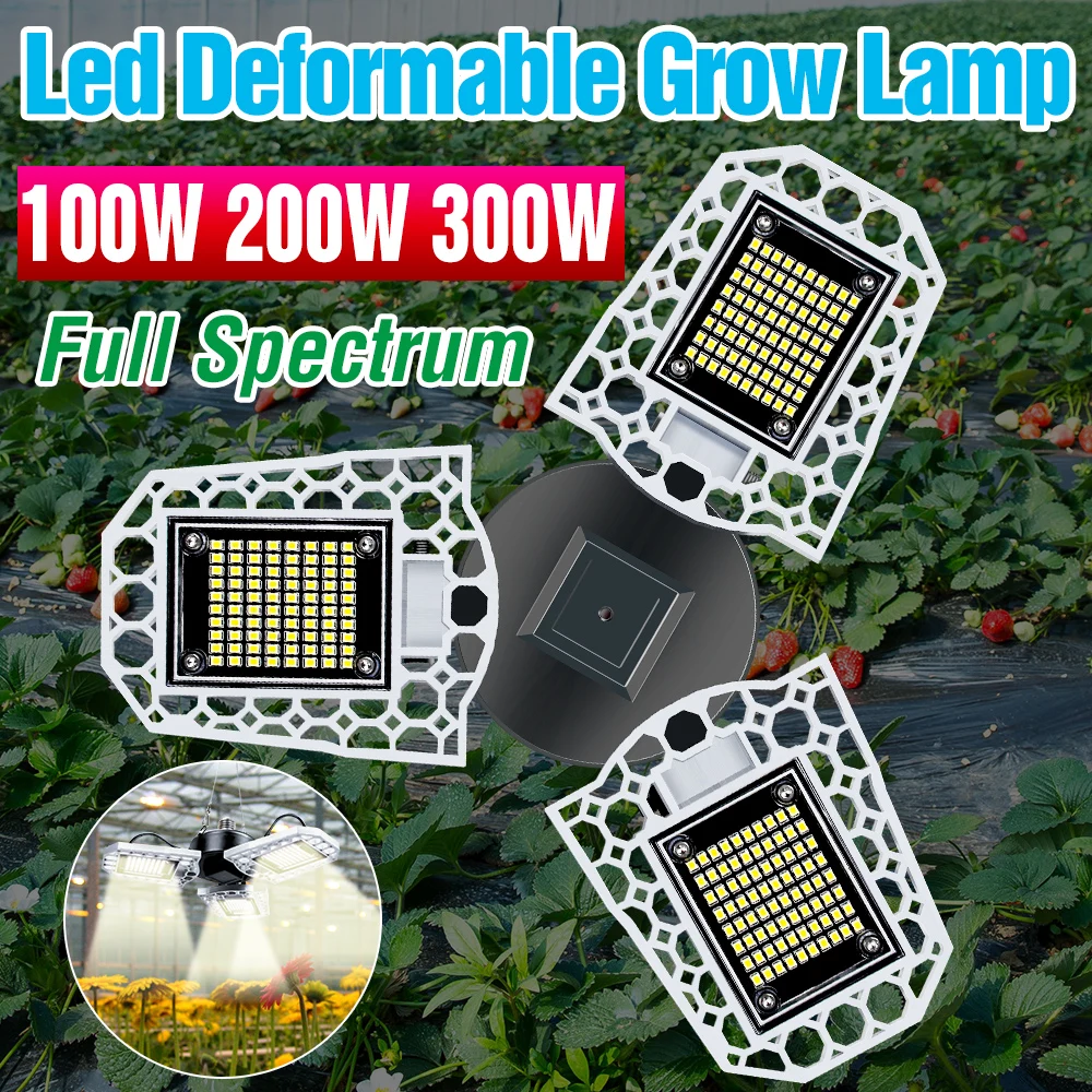 

LED 220V Grow Light E27 Led Phyto Lamp Full Spectrum E26 Plants Growth Greenhouse Hydroponics 100W 200W 300W Plant Growing Light